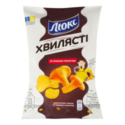 Vlnité zemiakové lupienky s príchuťou kuriatok 125 g LUX
