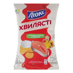 Vlnité zemiakové lupienky s príchuťou lososa v smotane 125 g LUX