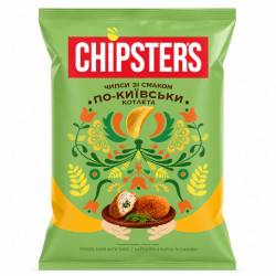 Zemiakové čipsy s príchuťou Kyjevská kotleta 100g Chipsters