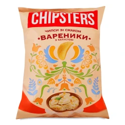 Zemiakové čipsy s príchuťou Pirohy s kapustou 100g CHIPSTERS