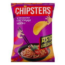 Zemiakové čipsy s príchuťou Ostrý udon 100g CHIPSTERS