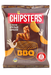 Čipsy vlnité čipsy s príchuťou BBQ Krídelká 60 g CHIPSTERS