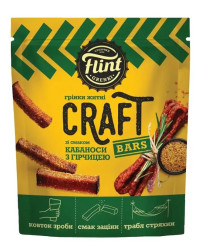 Krutóny s príchuťou Kabanos klobása a horčica 80 g Flint Craft Grenki