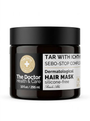 Dermatologická dechtová maska na vlasy S DECHTOM A ICHTYOLOM + KOMPLEX SEBO-STOP, 295 ml The Doctor