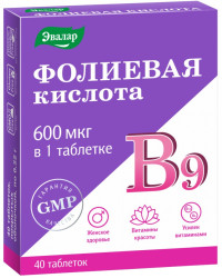 Kyselina listová B12 a B6 40 tabliet 8,8 g Evalar