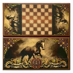 Stolová hra Nardy 400*200mm Kôň drevené balenie