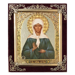 Ikona v zamate 15x18cm Matrona
