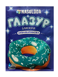 Lesklá akvamarínová glazúra 65g Nasoloda