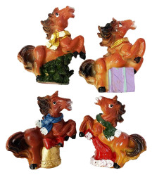 Suvenír „Vianočný koník so šálikom“, 6×2,5×6,8 cm