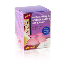 Banky masážne silikónové s tlačidlom 2Ks