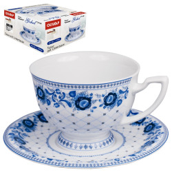 Čajový set Royal Gžel 1 šálek 370ml + 1 podšálek