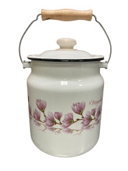 Smaltovaný bidon s vekom 3,5 l Magnólia