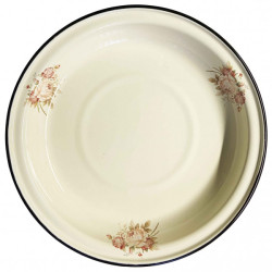 Smaltovaný talíř bežová 30cm 1,5L Řůže