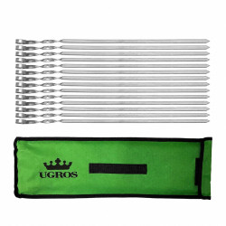Špajdle 15 ks – 50 cm × 1 cm × 1,5 mm s taškou UGROS