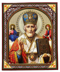 Ikona drevená Nikolaj 15x18cm v puzdre