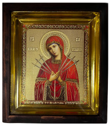 Ikona drevená so sklom 10x12cm Semistrelnaja