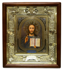 Drevená ikona hrozný 15x18 cm Spasiteľ