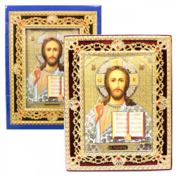 Ikona v zamate Spasitel 11x15,5cm