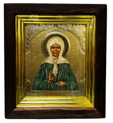 Drevená ikona so sklom 15x18 cm Matrona