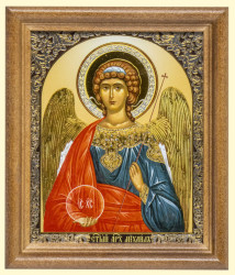 Ikona Michail Archangel 11x13cm drevená so sklom