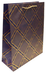Darčeková taška 22x31cm Modré romby