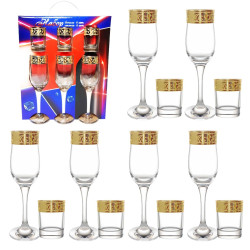 Súprava pohárov a štamperlíkov „Jasmín“ 6×200ml + 6×50ml