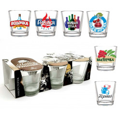 Súprava štamperlíkov „Silný alkohol“ 6×50ml