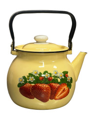 Smalťovaná kanvica žltá 3,5 l Jahoda