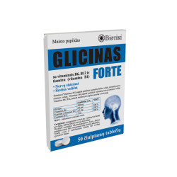 Glycin Forte s vitamínmi B12, B6 a B1, 50 tabliet Biotiki