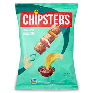 detail Zemiakové čipsy s príchuťou Šašlyk 120g CHIPSTERS