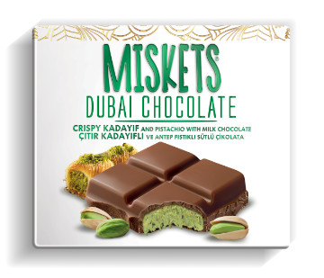 detail Dubajská čokoláda s pistáciami 100g MISKETS
