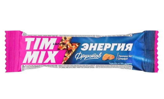 detail Cerealni tyčinka ovocní energie 40g Tim Mix