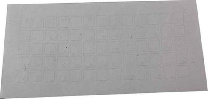 detail Nálepky na klaviaturu bílé Rus.