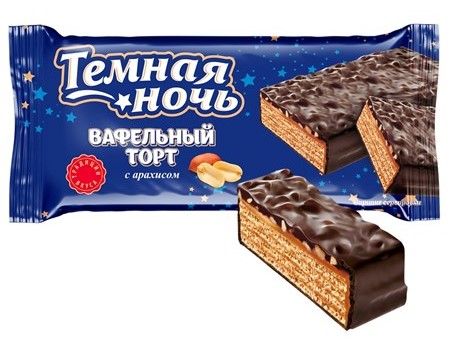 detail Vaflový tort s arašidmi 200 g Temná Noc