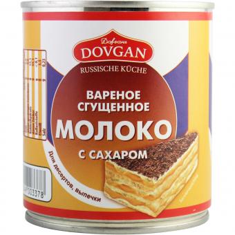 detail Vařené kondenzované mléko 397g Dovgan