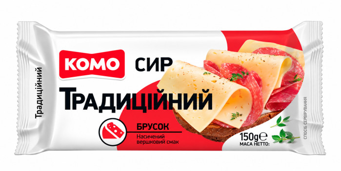 detail Tvrdý syr Tradičný 150g KOMO
