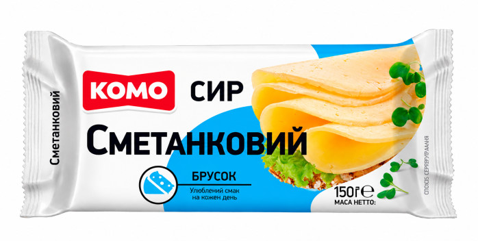 detail Tvrdý syr Smotanový 150g KOMO