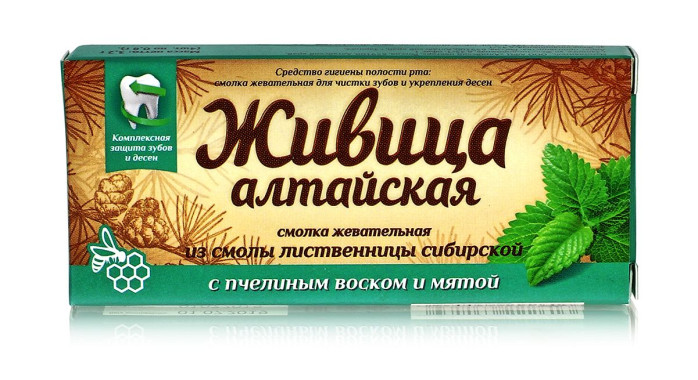detail Živica (smolka) s včelím voskom a mätou 4*0,8g