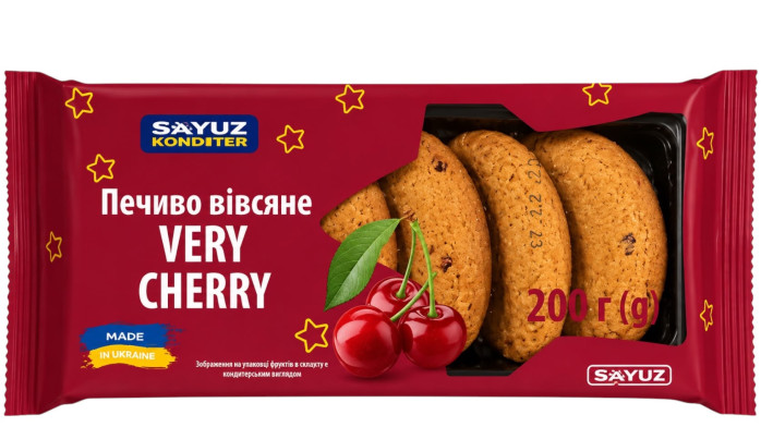 detail Ovsené sušienky s višňami VERRY CHERRY 200g Soyuz