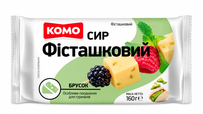 detail Tvrdý syr Pistáciový 160g KOMO