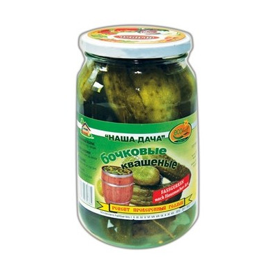 detail Kvasené súdové uhorky 420 g Ecohoff