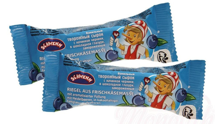 detail Sladký tvaroh v čokoláde s čučoriedkovou náplňou 40g Buratino