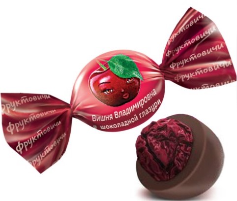 detail VIŠNJA VLADIMIROVNA v poleve z čokolády 200g