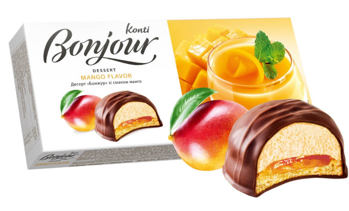 detail Dezert Bonjour Mango 232g Konti  