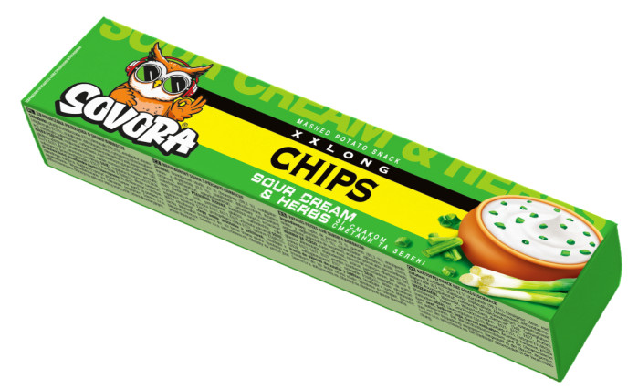 detail Zemiakové chipsy so smotanou a bylinkami 50 g Sovora