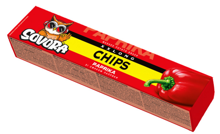 detail Zemiakové chipsy s príchuťou papriky 50 g Sovora
