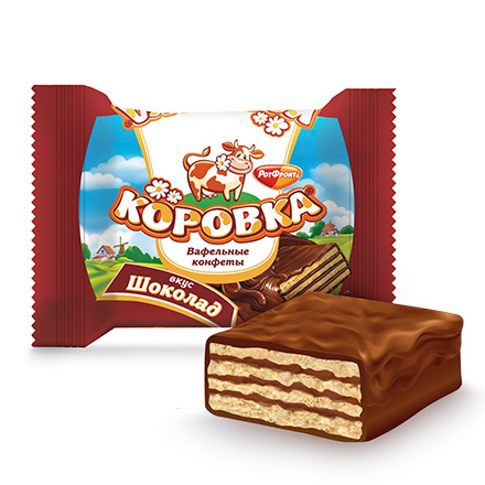 detail Bonbony oplatkové Kravička čokoládová 250g