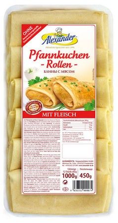 detail Mražené palačinky s masem 900g Alexander