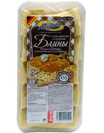 detail Palacinky s hubami a zemiakmi 450g Alexander
