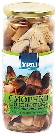 detail Nakládané smorčky s česnekem Ura 270g